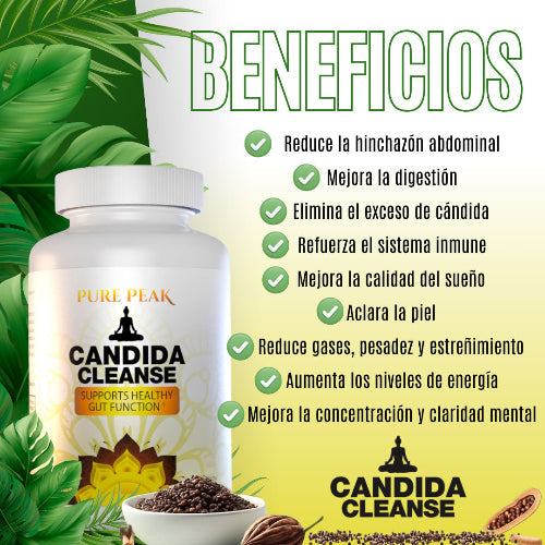 Cápsulas naturales de Candida Cleanse en primer plano