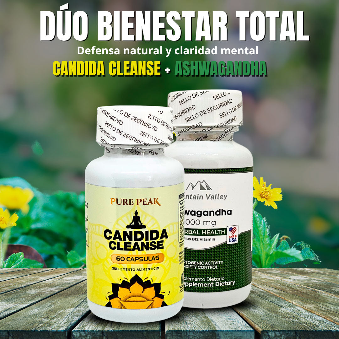 Dúo Bienestar Total | Ashwagandha + Candida en Oferta Chile