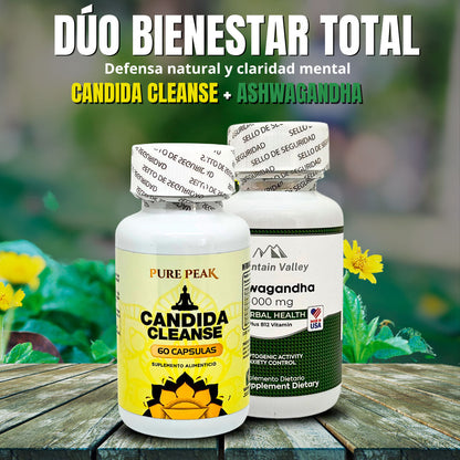 Dúo Bienestar Total | Ashwagandha + Candida en Oferta Chile