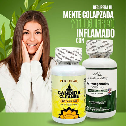Dúo Bienestar Total | Ashwagandha + Candida en Oferta Chile